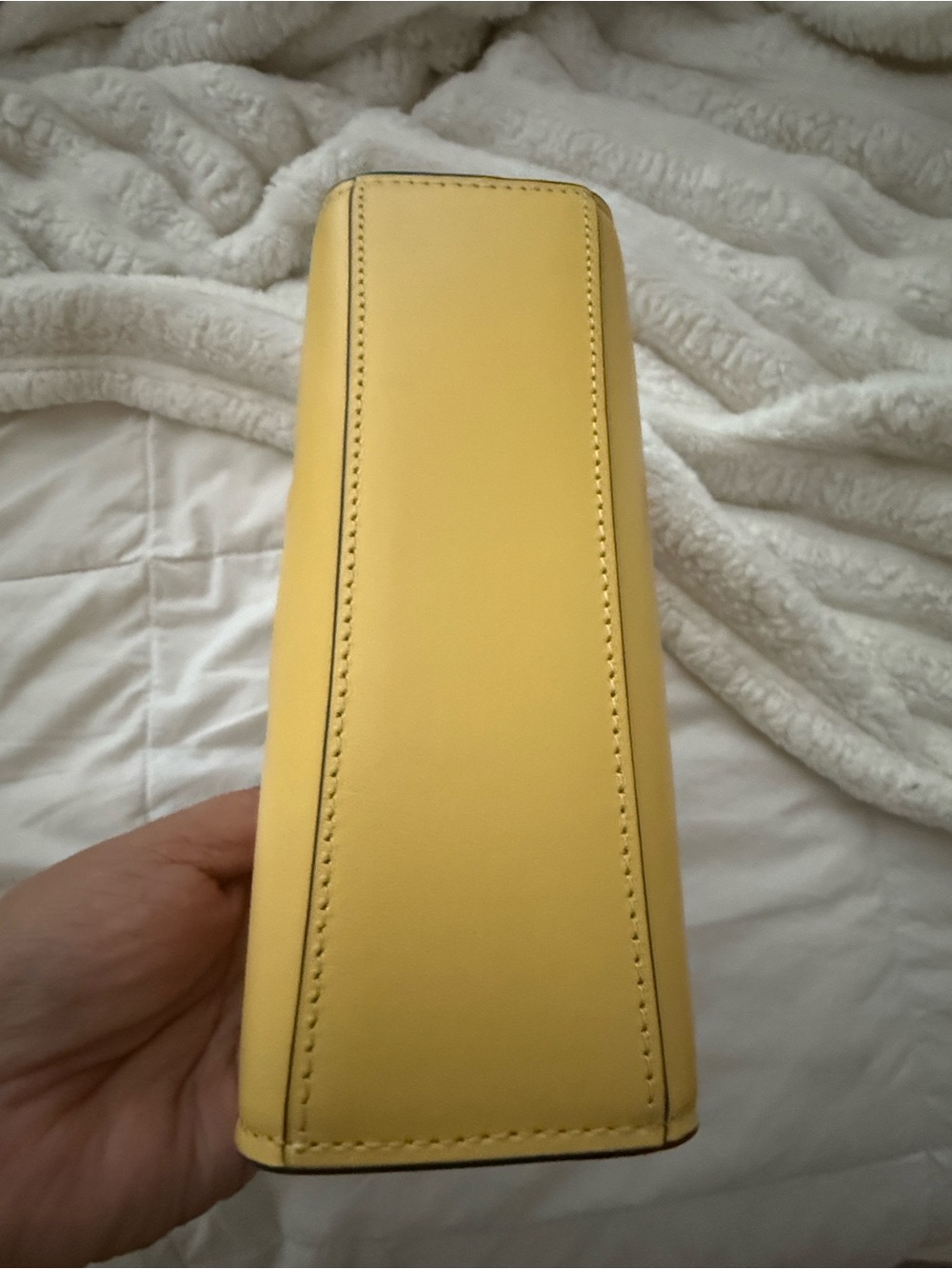 Coach Yellow Leather Mini Tote with Signature 'C' - Picture 6 of 10